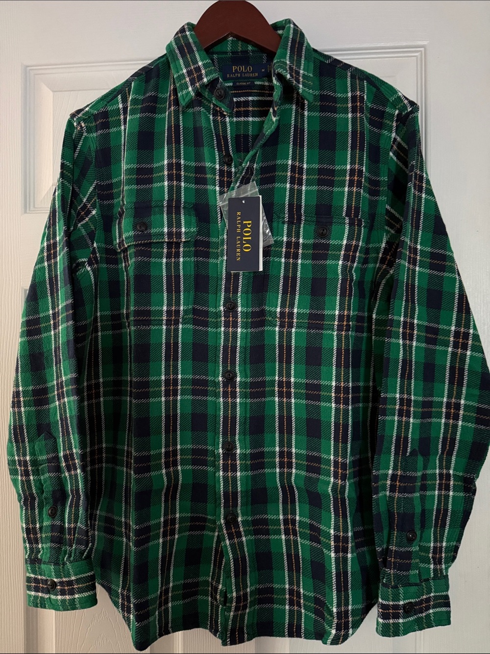 Polo by Ralph Lauren Green and Navy Plaid Button-Down Shirt